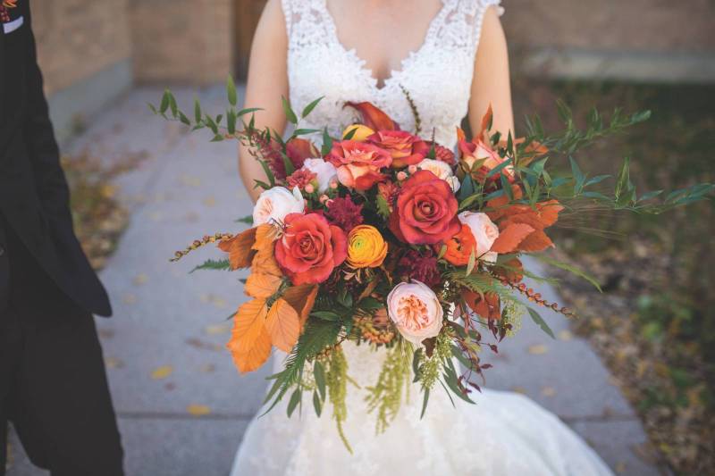 Marigold and Orange Wedding Bouquet