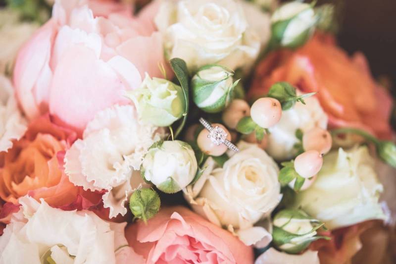 Coral and Blush Wedding Bouquet