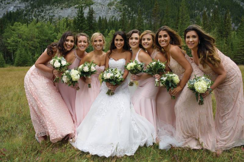 Blush Bridesmaids Dresses