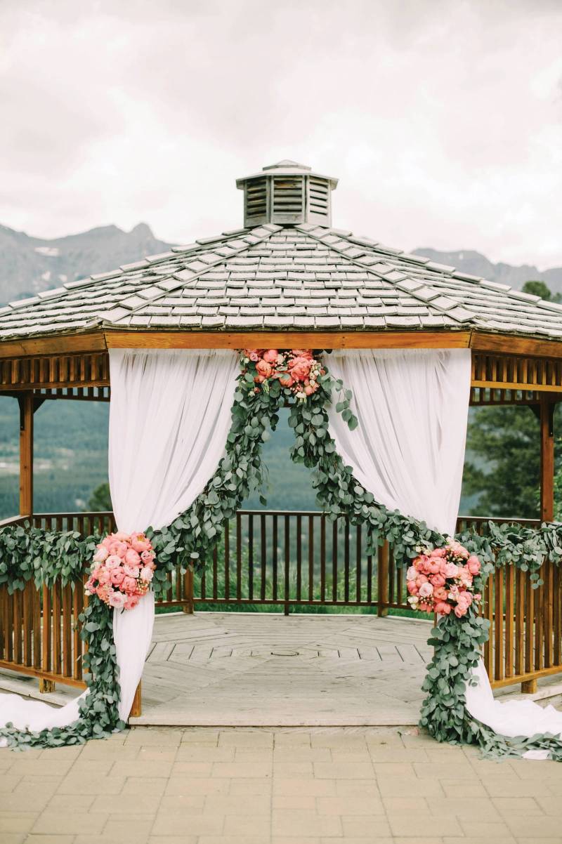 Pink Banff Wedding Ceremony