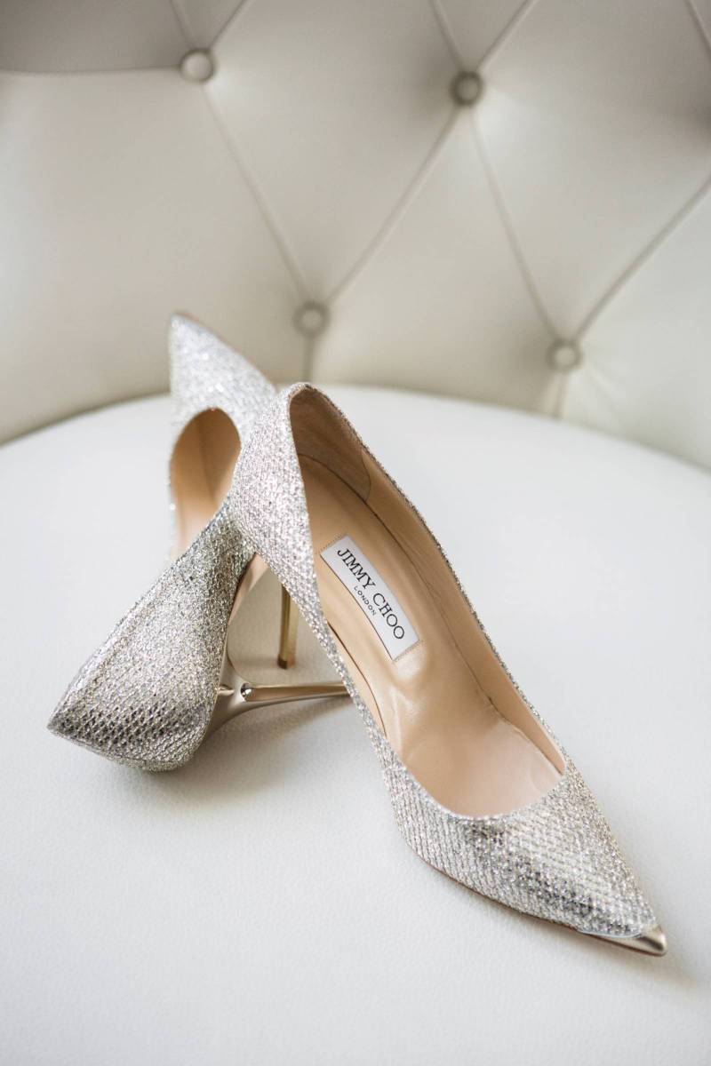 Elegant Silver Wedding Heels