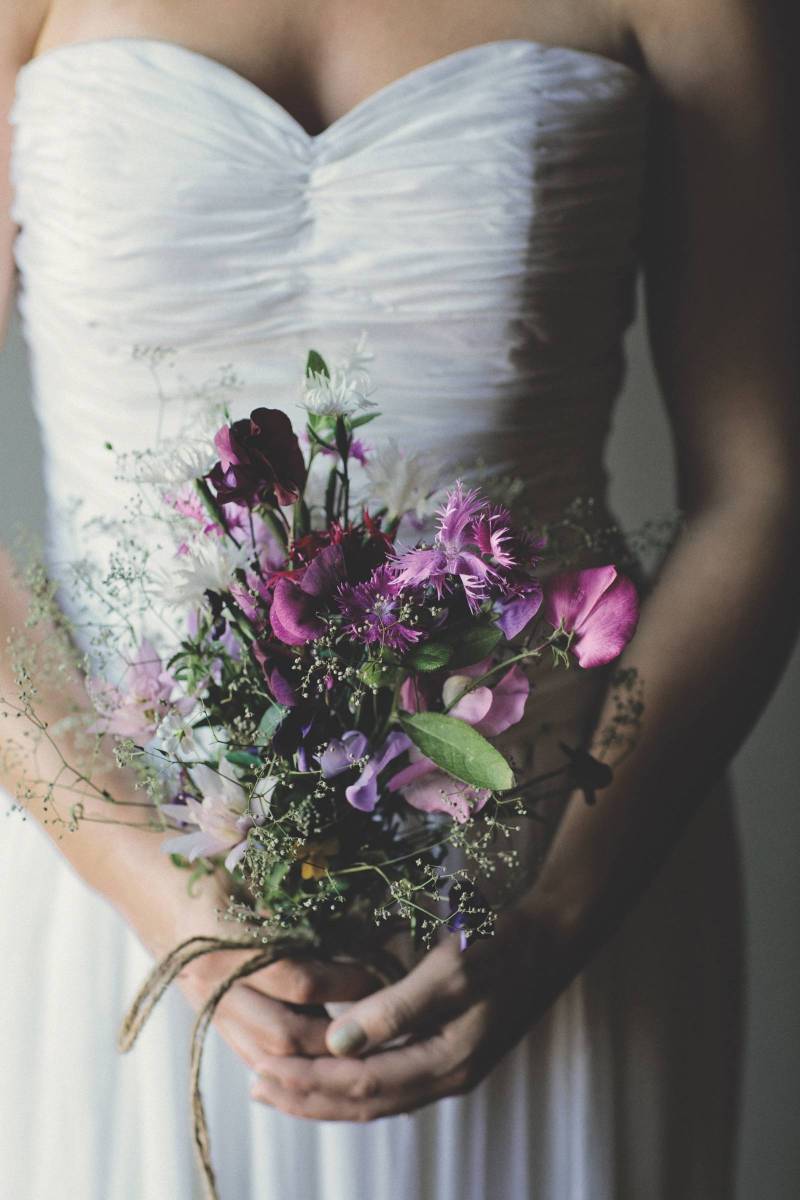 Casual Lavender Wedding Bouquet