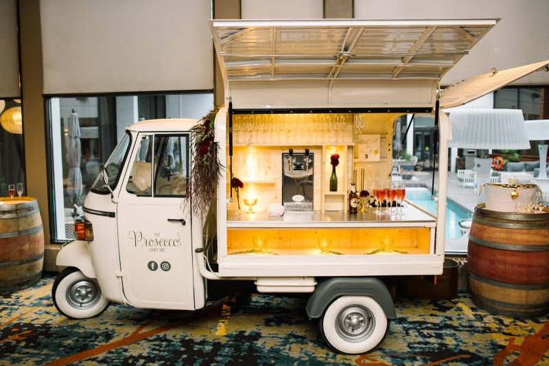 Three wheeled food truck with signature drink bar 